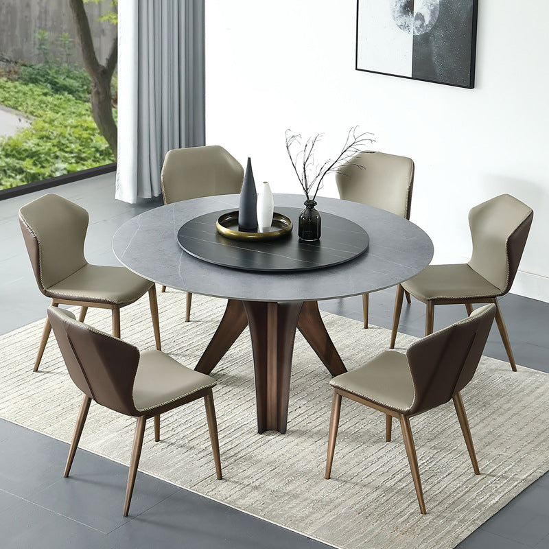 1/2/4/5/7 Pcs Metal Modern Dining Set with Round Table Dinette Set