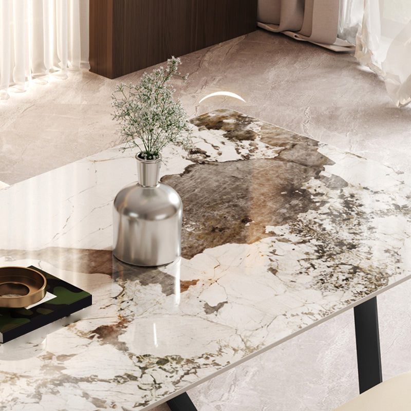 Modern 1/2/3/5/7 Pieces Dining Set Sintered Stone Dining Table Set with Leather Chairs