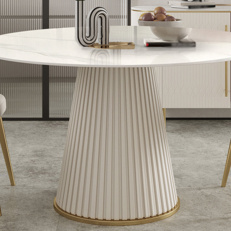 Nordic 1/2/5/7 Pieces Round Dinette Set with Sintered Stone Table and Chairs Furniture