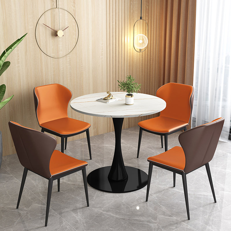 Stenen voetstuk eettafel eigentijdse stijl rond meubilair voor binnen
