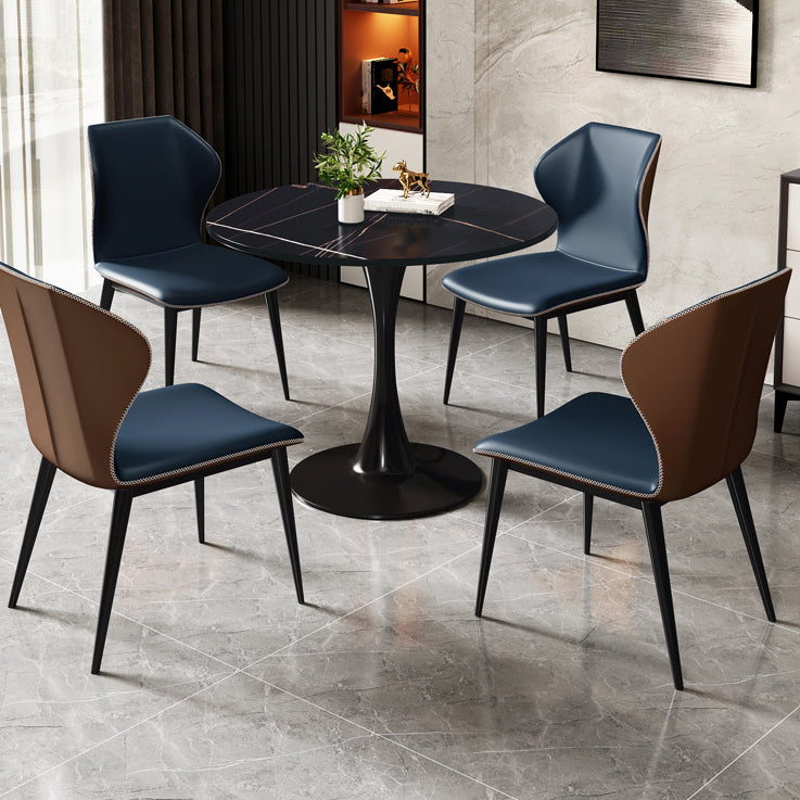 Stenen voetstuk eettafel eigentijdse stijl rond meubilair voor binnen