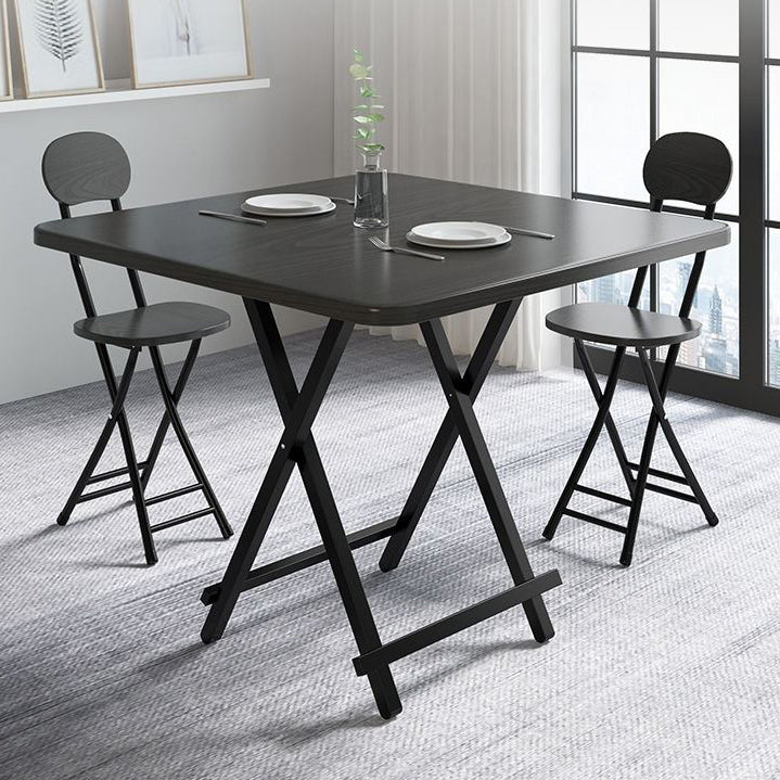 Industrieel uitbreidbare MDF -eettafel vierkante standaard eettafel voor keuken
