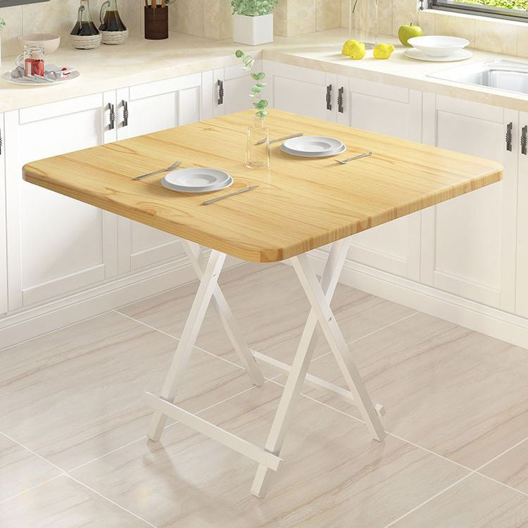 Industrieel uitbreidbare MDF -eettafel vierkante standaard eettafel voor keuken