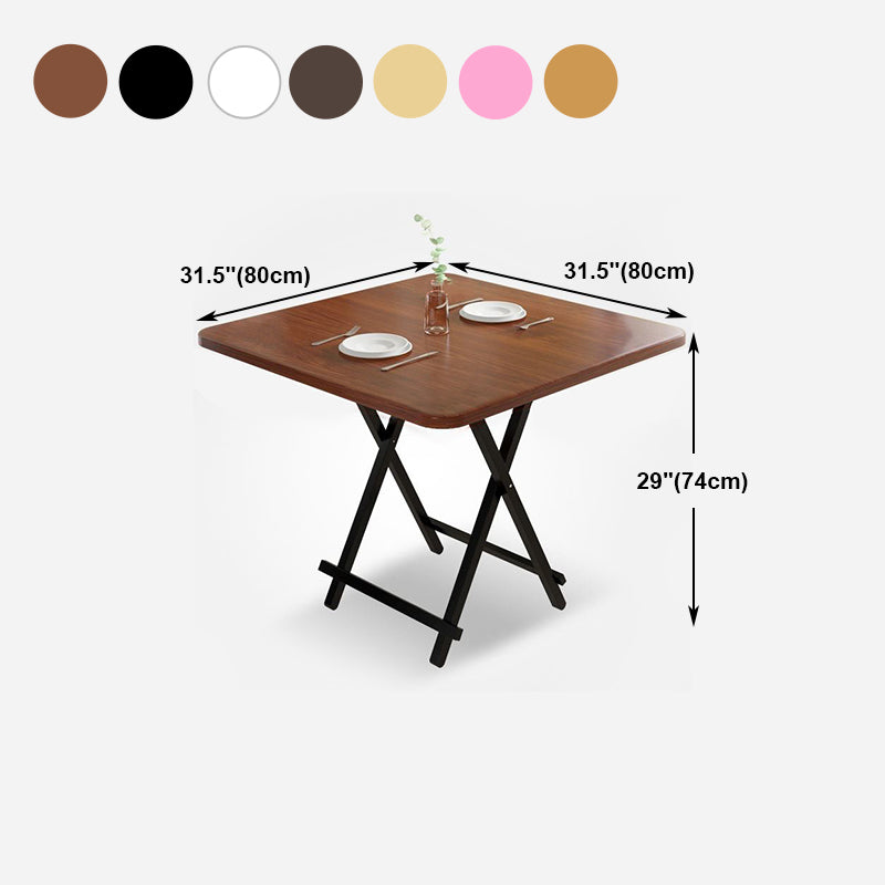 Industrieel uitbreidbare MDF -eettafel vierkante standaard eettafel voor keuken