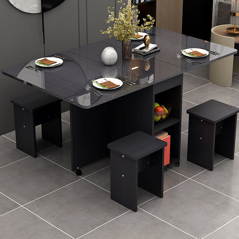 Table à manger de style milieu du siècle rectangle en bois à la maison Utilisation de table à manger