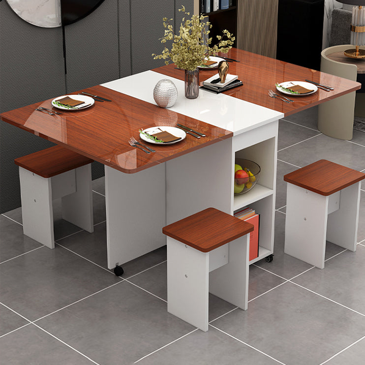 Table à manger de style milieu du siècle rectangle en bois à la maison Utilisation de table à manger