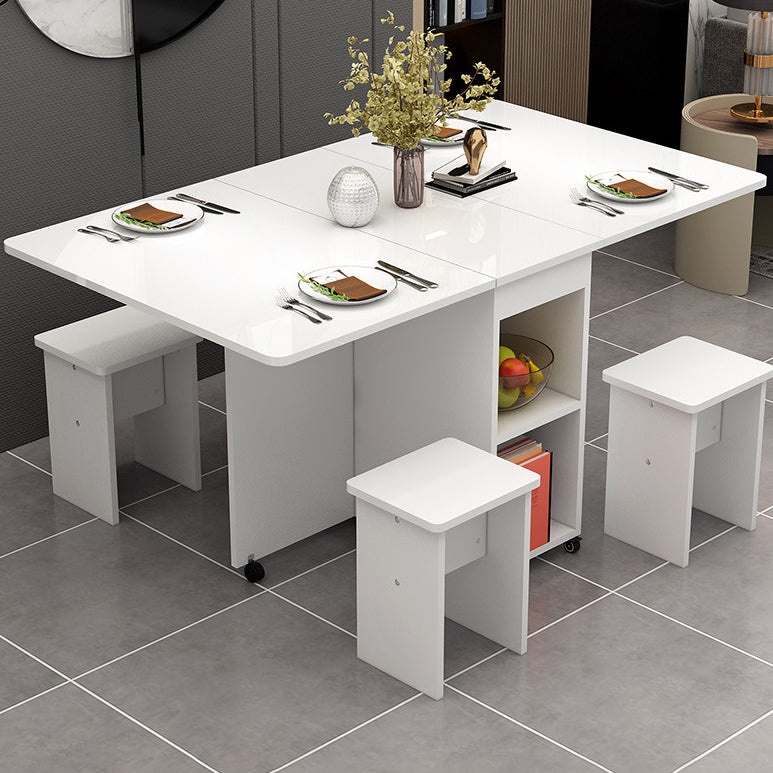 Table à manger de style milieu du siècle rectangle en bois à la maison Utilisation de table à manger
