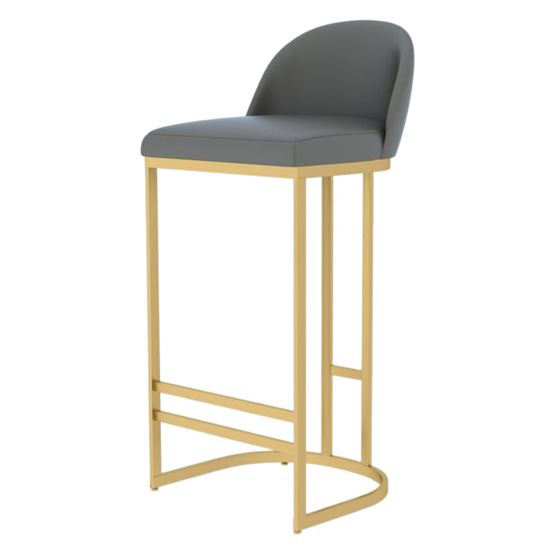 Moderner Barhocker mit Schlitten, Metallbeinen, Lederschalensitz, Barhocker für die Küche