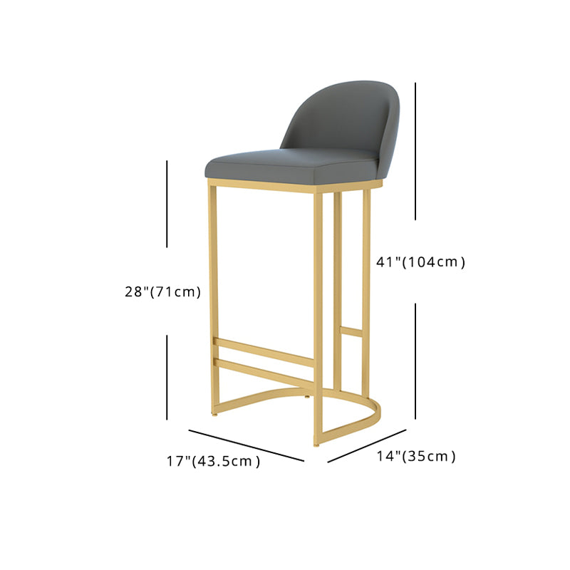 Moderner Barhocker mit Schlitten, Metallbeinen, Lederschalensitz, Barhocker für die Küche