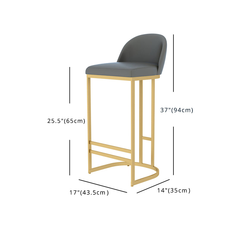 Moderner Barhocker mit Schlitten, Metallbeinen, Lederschalensitz, Barhocker für die Küche