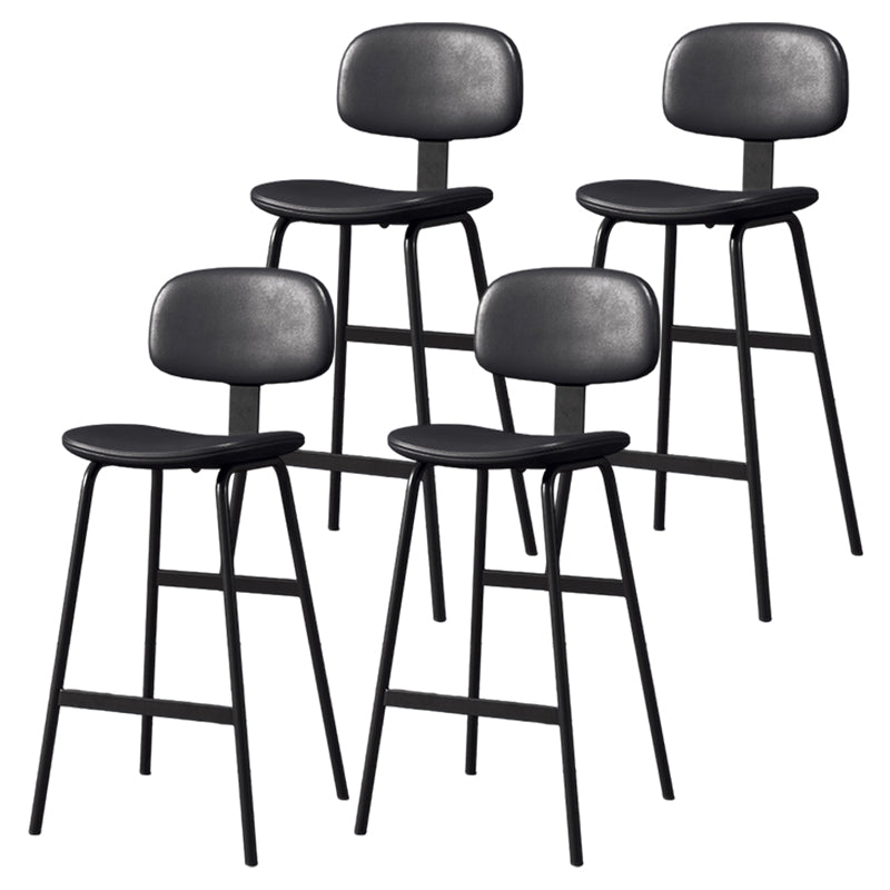 Barhocker im modernen Stil, Metallbeine, Eimer-Ledersitz, Barhocker für die Restaurantküche