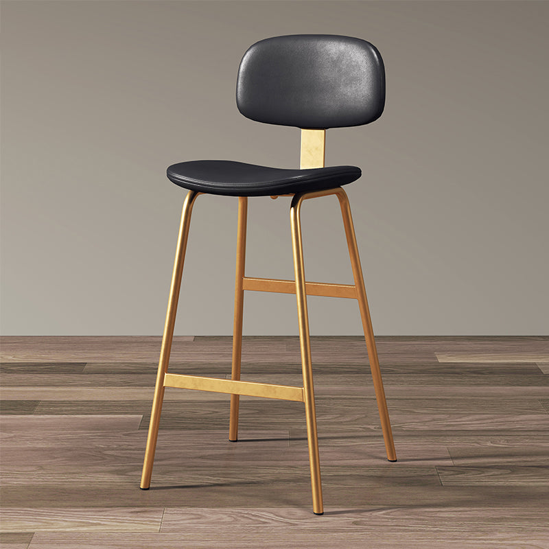 Barhocker im modernen Stil, Metallbeine, Eimer-Ledersitz, Barhocker für die Restaurantküche