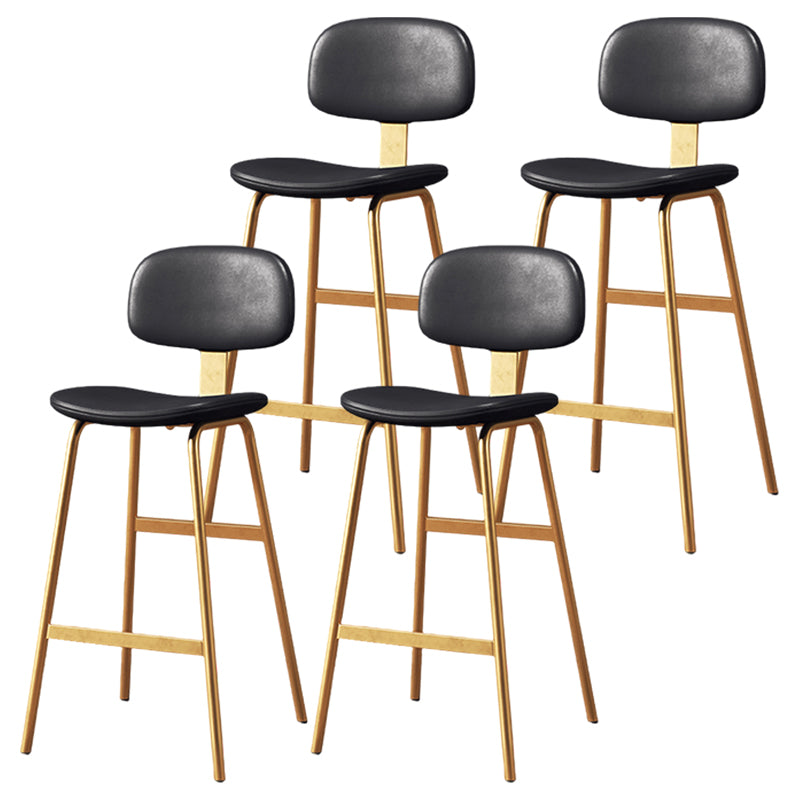Barhocker im modernen Stil, Metallbeine, Eimer-Ledersitz, Barhocker für die Restaurantküche