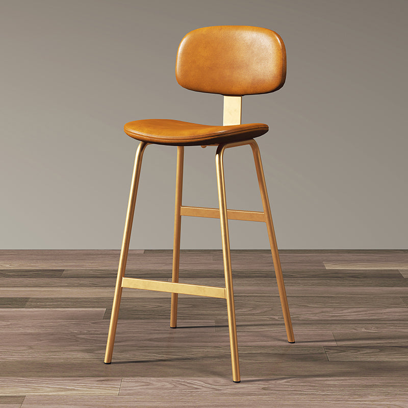 Barhocker im modernen Stil, Metallbeine, Eimer-Ledersitz, Barhocker für die Restaurantküche