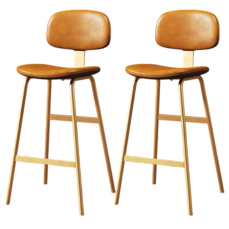 Barhocker im modernen Stil, Metallbeine, Eimer-Ledersitz, Barhocker für die Restaurantküche