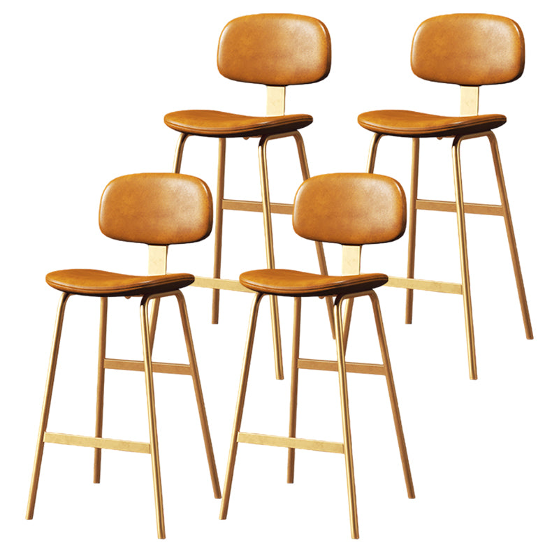 Barhocker im modernen Stil, Metallbeine, Eimer-Ledersitz, Barhocker für die Restaurantküche