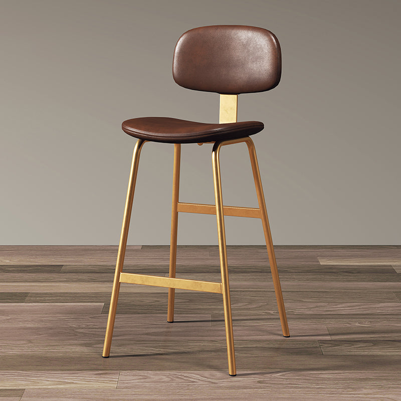 Barhocker im modernen Stil, Metallbeine, Eimer-Ledersitz, Barhocker für die Restaurantküche