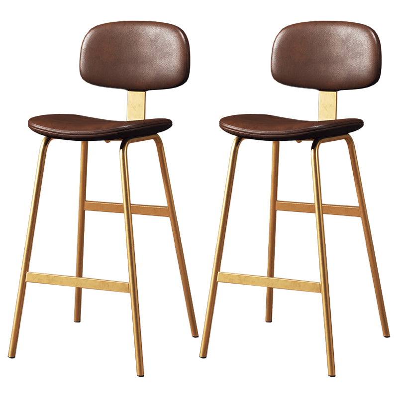 Barhocker im modernen Stil, Metallbeine, Eimer-Ledersitz, Barhocker für die Restaurantküche