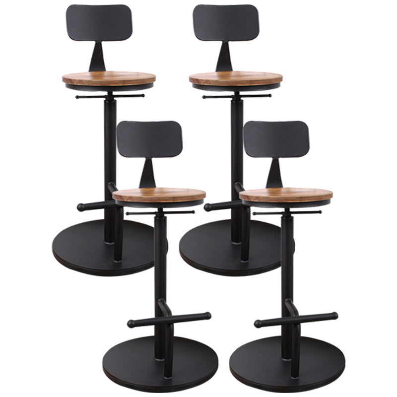 Modern Style Bar Chair with Adjustable Height Swivel Footrest Barstool for Counter Bar