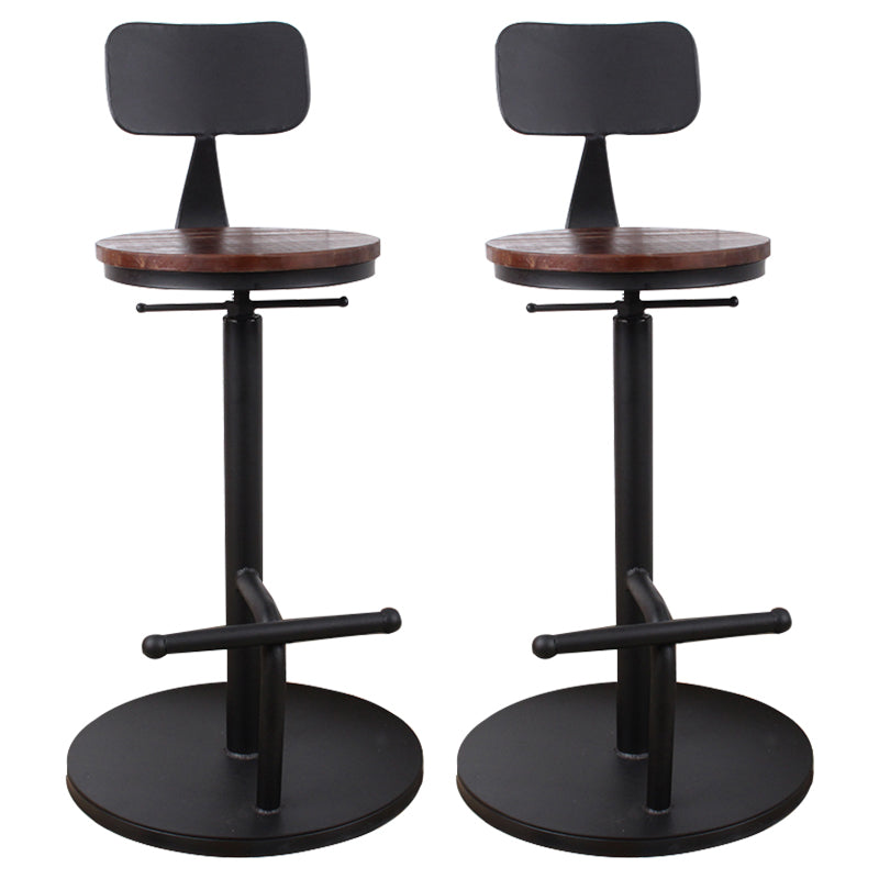 Modern Style Bar Chair with Adjustable Height Swivel Footrest Barstool for Counter Bar