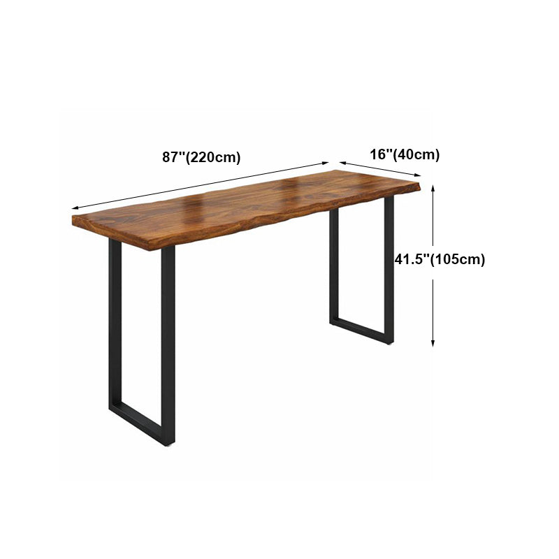 42-inch Height Cocktail Bar Table Industrial Style Wood Top Bar Table for Coffee Shop