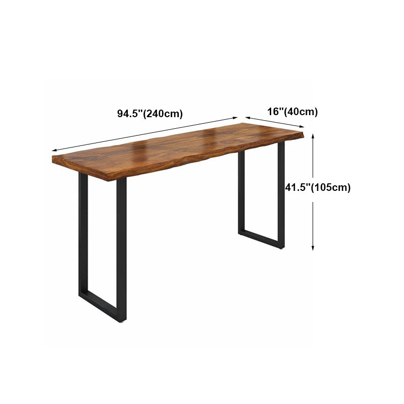 42-inch Height Cocktail Bar Table Industrial Style Wood Top Bar Table for Coffee Shop