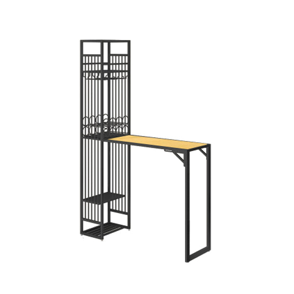 Glam Style Iron Bar Table 41.3"H Bistro Table with Wine Rack for Living Room