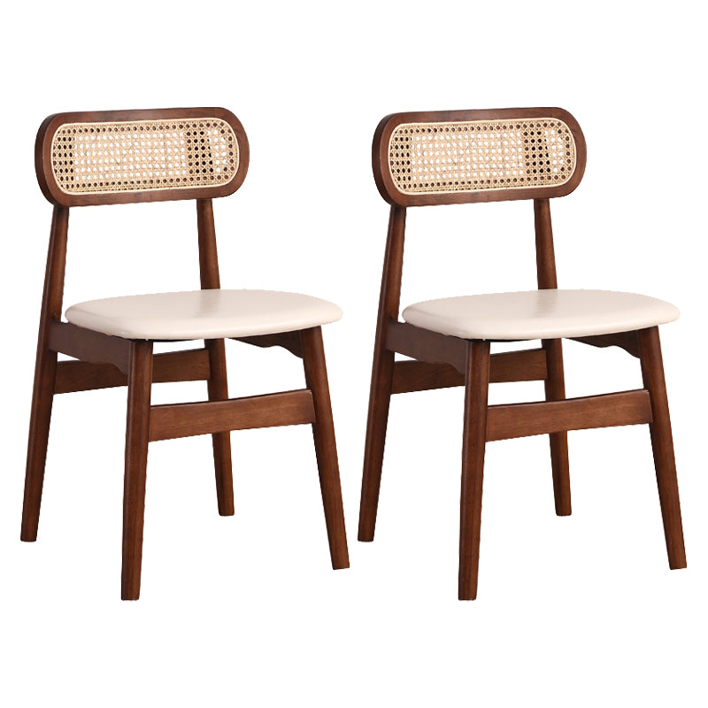 Silla de comedor de madera de caucho maciza moderna, sillas de comedor de cocina con respaldo abierto