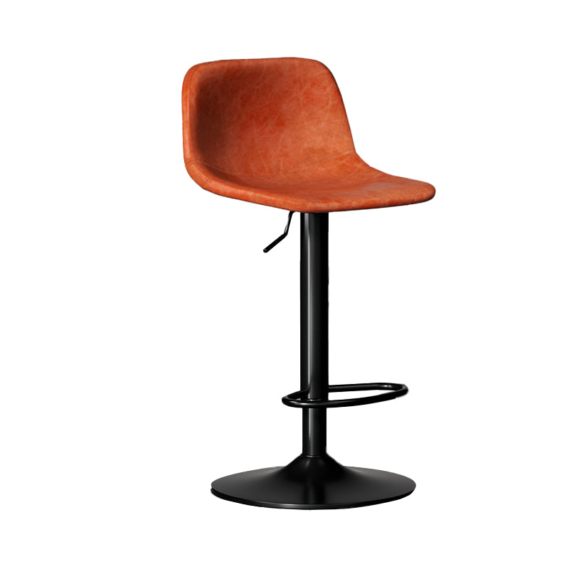 Taburete de bar de estilo moderno con asiento de cuero giratorio de altura ajustable para barra de cocina 1 pieza