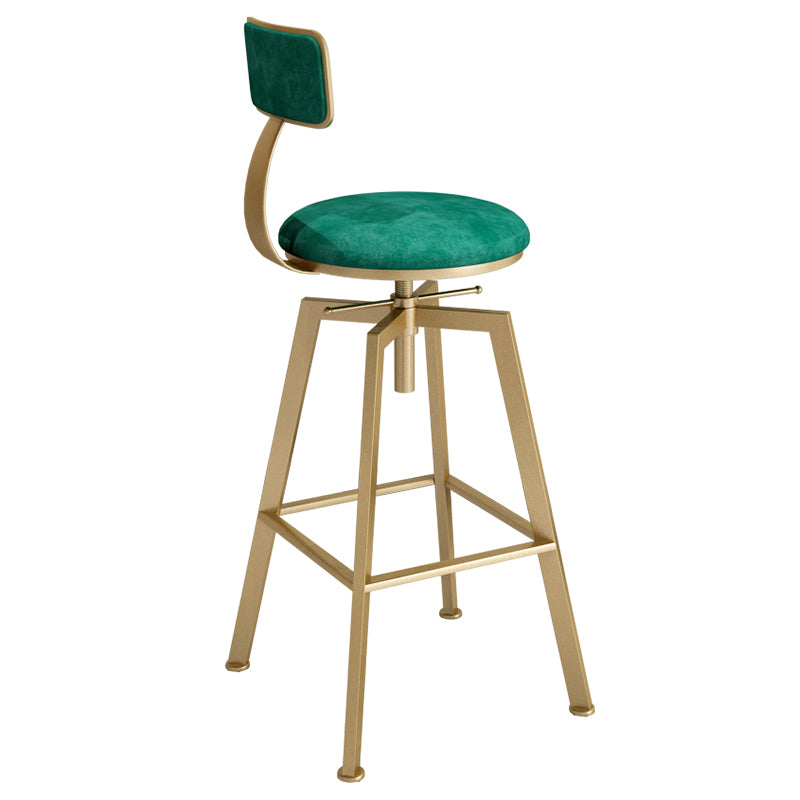 Cabresco de barra de estilo glamoroso con altura ajustable girando el asiento redondo del asiento en oro