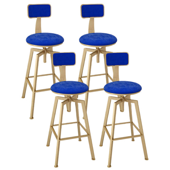 Cabresco de barra de estilo glamoroso con altura ajustable girando el asiento redondo del asiento en oro