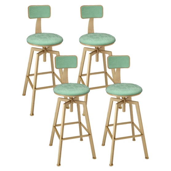 Cabresco de barra de estilo glamoroso con altura ajustable girando el asiento redondo del asiento en oro