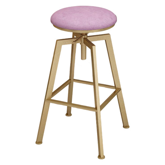 Cabresco de barra de estilo glamoroso con altura ajustable girando el asiento redondo del asiento en oro