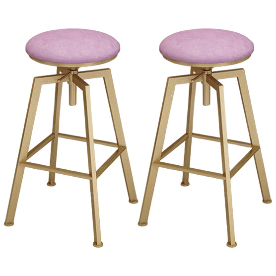 Cabresco de barra de estilo glamoroso con altura ajustable girando el asiento redondo del asiento en oro