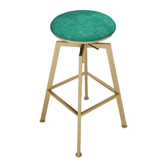 Cabresco de barra de estilo glamoroso con altura ajustable girando el asiento redondo del asiento en oro