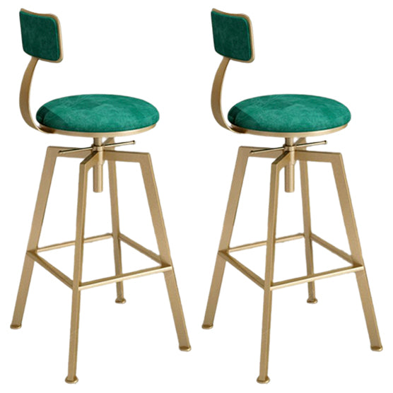 Cabresco de barra de estilo glamoroso con altura ajustable girando el asiento redondo del asiento en oro