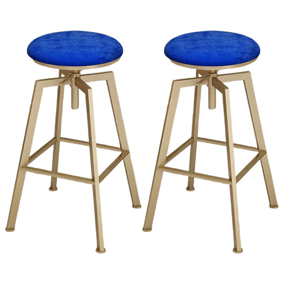 Cabresco de barra de estilo glamoroso con altura ajustable girando el asiento redondo del asiento en oro