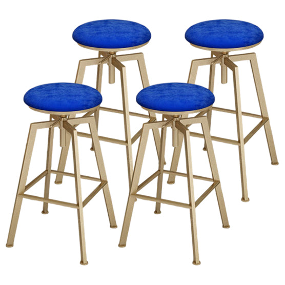 Cabresco de barra de estilo glamoroso con altura ajustable girando el asiento redondo del asiento en oro