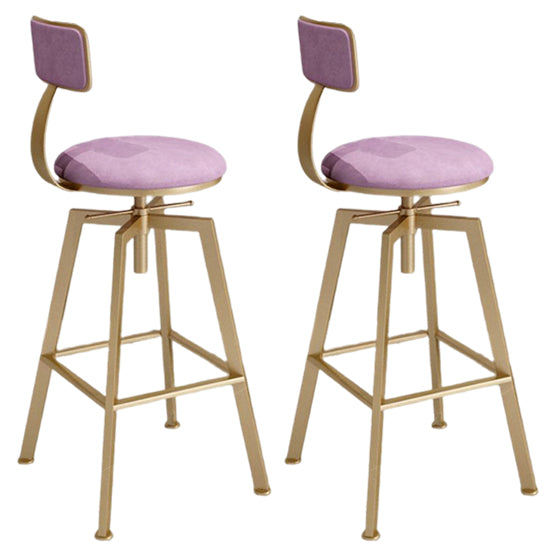 Cabresco de barra de estilo glamoroso con altura ajustable girando el asiento redondo del asiento en oro