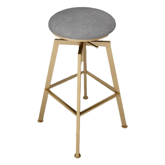 Cabresco de barra de estilo glamoroso con altura ajustable girando el asiento redondo del asiento en oro
