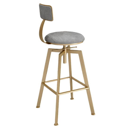 Cabresco de barra de estilo glamoroso con altura ajustable girando el asiento redondo del asiento en oro