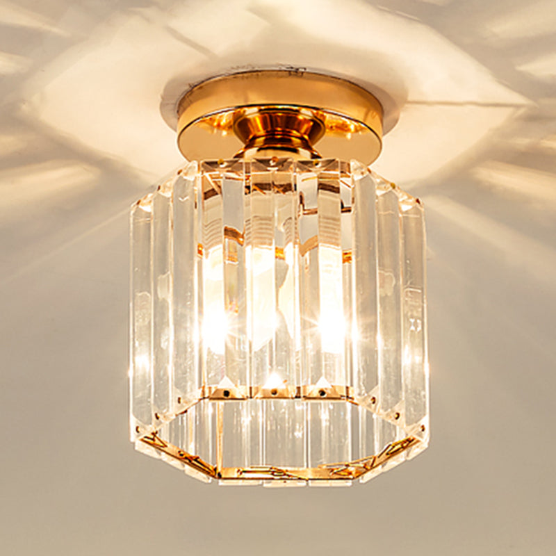 Luminaires encastrés modernes Lampe à montage encastré à 1 lumière géométrique en cristal