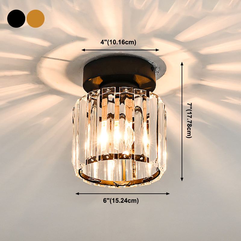 Luminaires encastrés modernes Lampe à montage encastré à 1 lumière géométrique en cristal