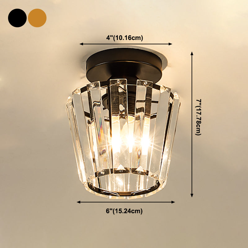 Luminaires encastrés modernes Lampe à montage encastré à 1 lumière géométrique en cristal