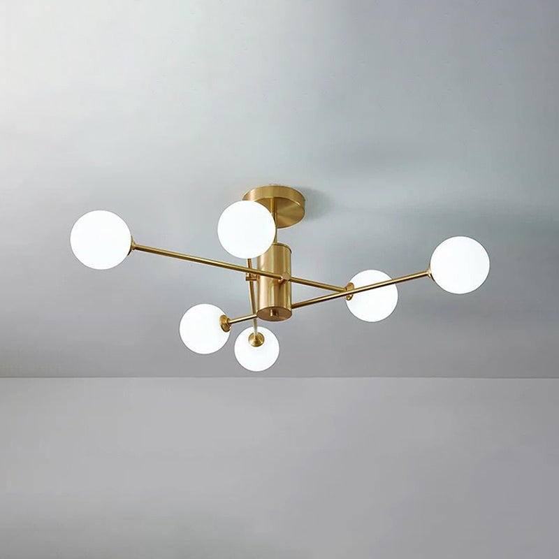 Moderne lampade da incasso Lampada da incasso in vetro globo in oro per soggiorno