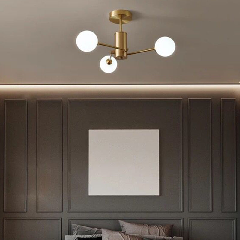 Moderne lampade da incasso Lampada da incasso in vetro globo in oro per soggiorno