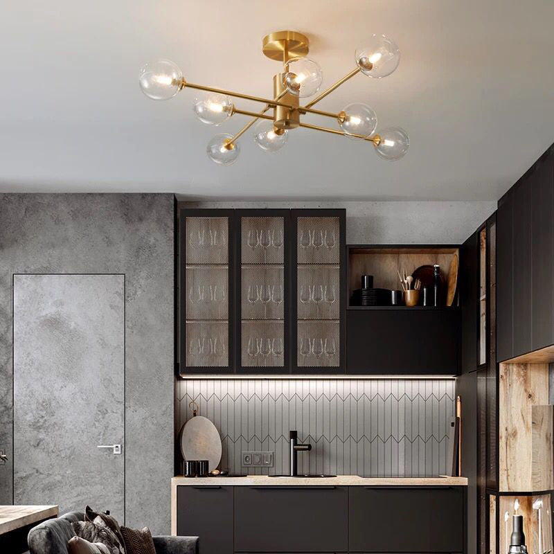 Moderne lampade da incasso Lampada da incasso in vetro globo in oro per soggiorno
