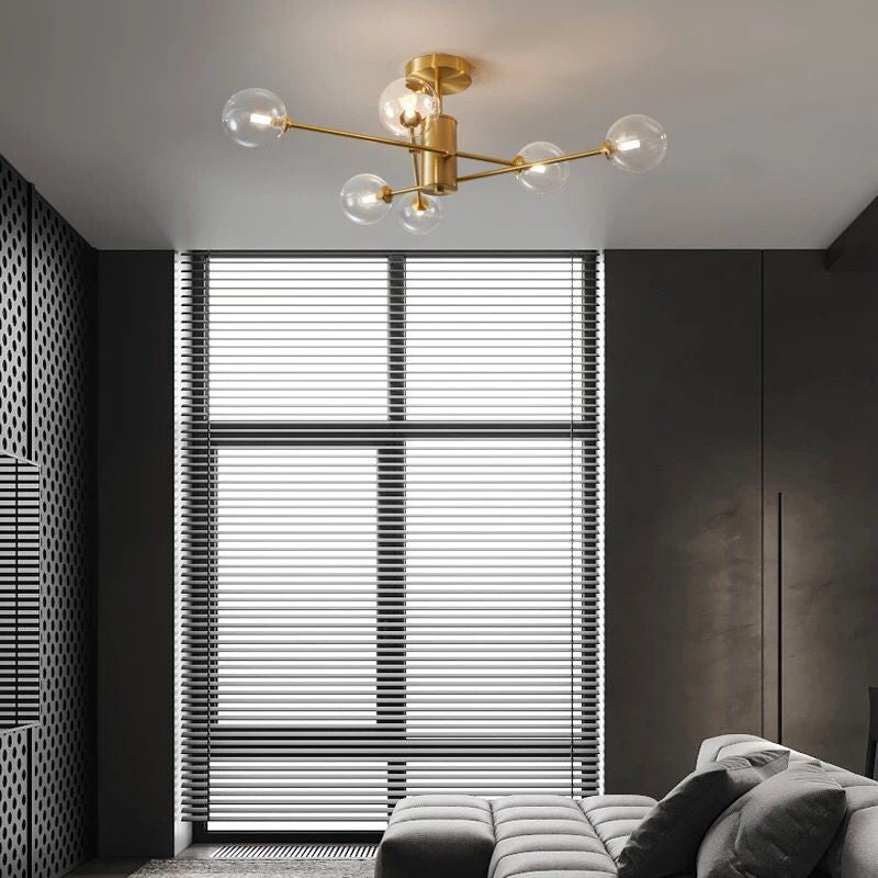 Moderne lampade da incasso Lampada da incasso in vetro globo in oro per soggiorno