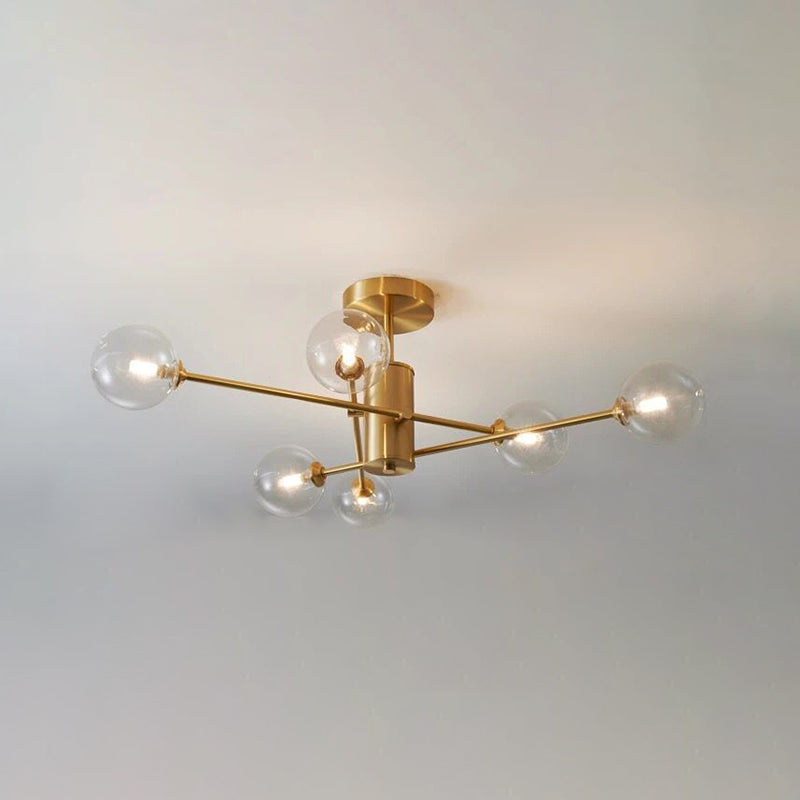 Moderne lampade da incasso Lampada da incasso in vetro globo in oro per soggiorno