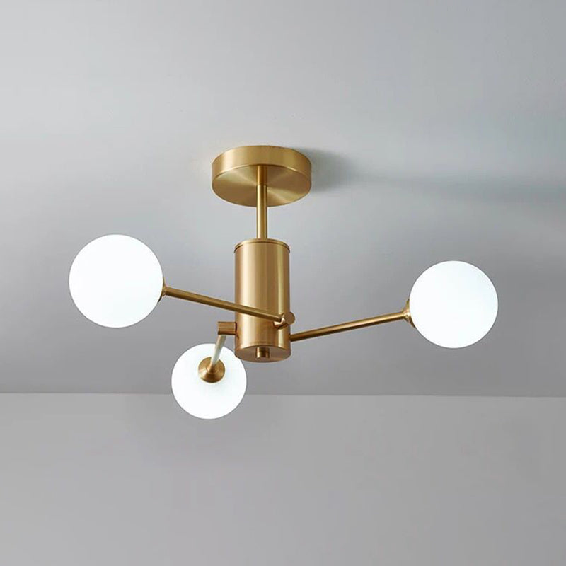 Moderne lampade da incasso Lampada da incasso in vetro globo in oro per soggiorno